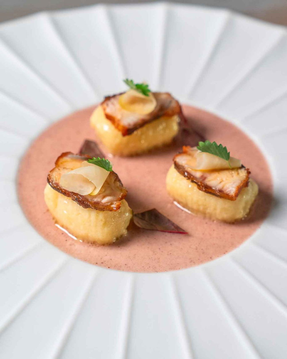 gli gnocchi con l'anguilla del ristorante Barbagianni a Colle di Val d'Elsa