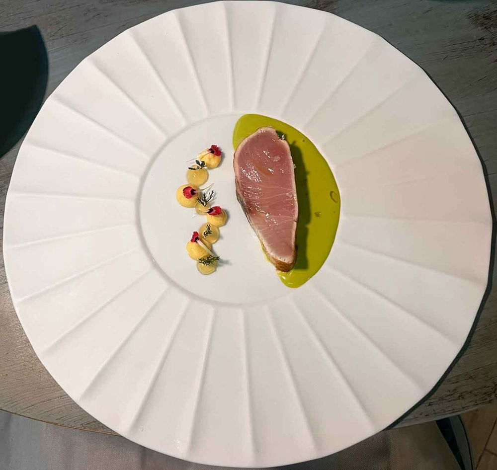 la ricciola del ristorante Barbagianni a Colle di Val d'Elsa