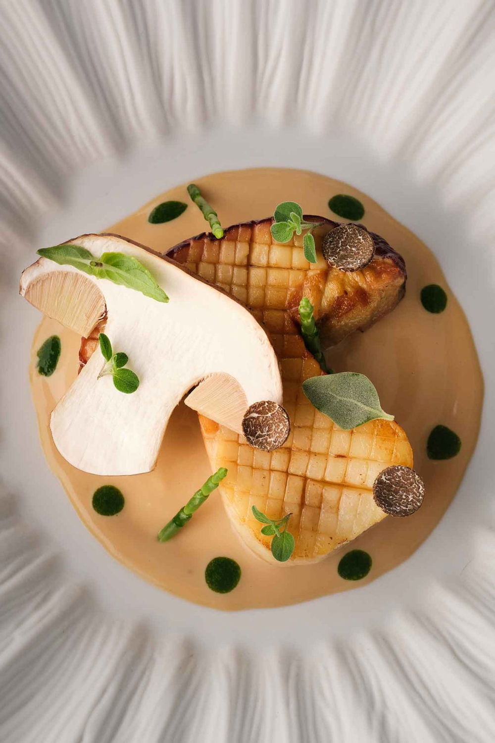 i funghi cardoncelli del George Restaurant al Grand Hotel Parker's di Napoli