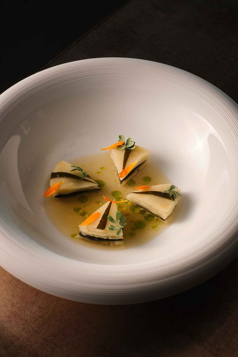 il sedano rapa del George Restaurant al Grand Hotel Parker's di Napoli