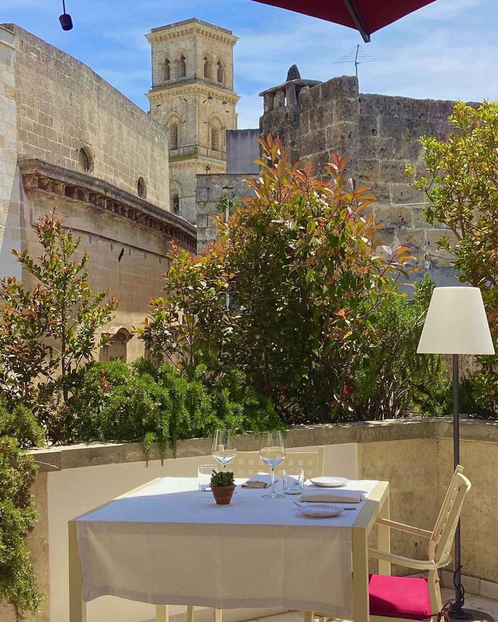 la terrazza del ristorante Gusto Primitivo a Manduria
