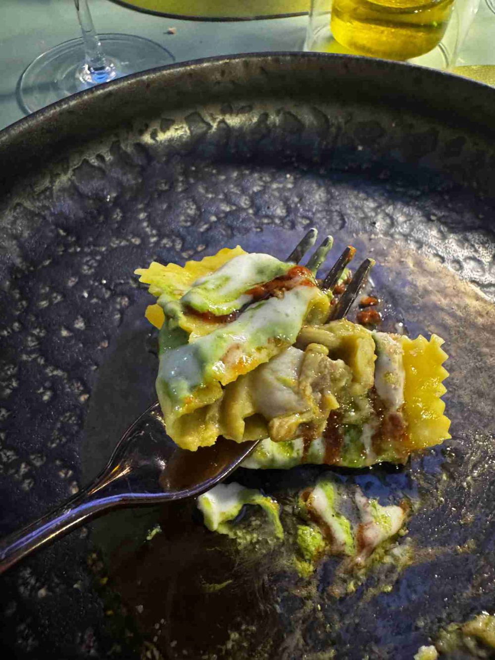 raviolo a vongole forchetta