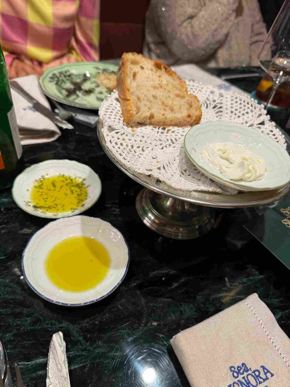 sea signora milano ristorante  degustazione olio burro