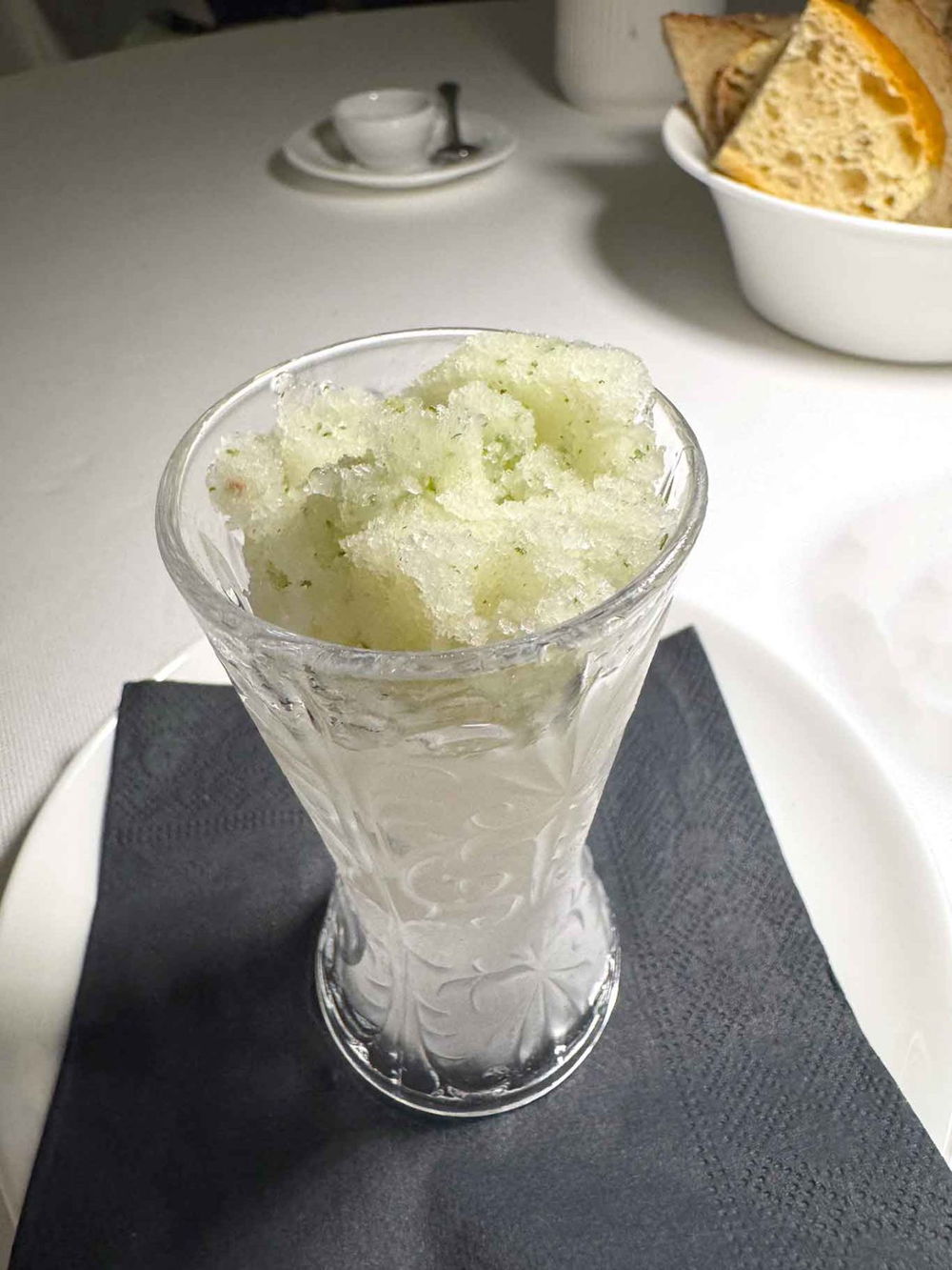 il sorbetto del Quadri Bistrot a Milano