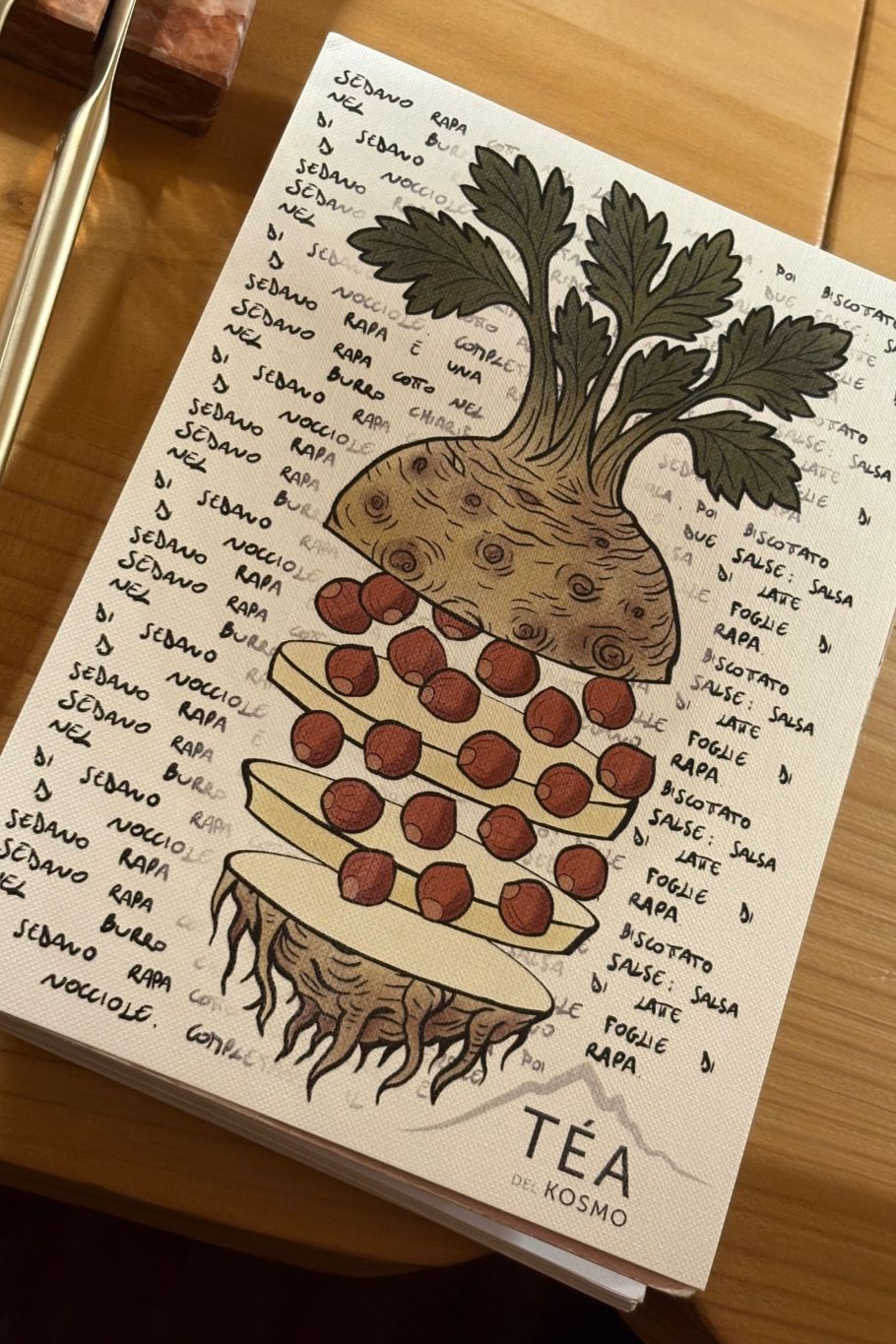 Livigno Téa del Kosmo piatti disegnati sedano rapa
