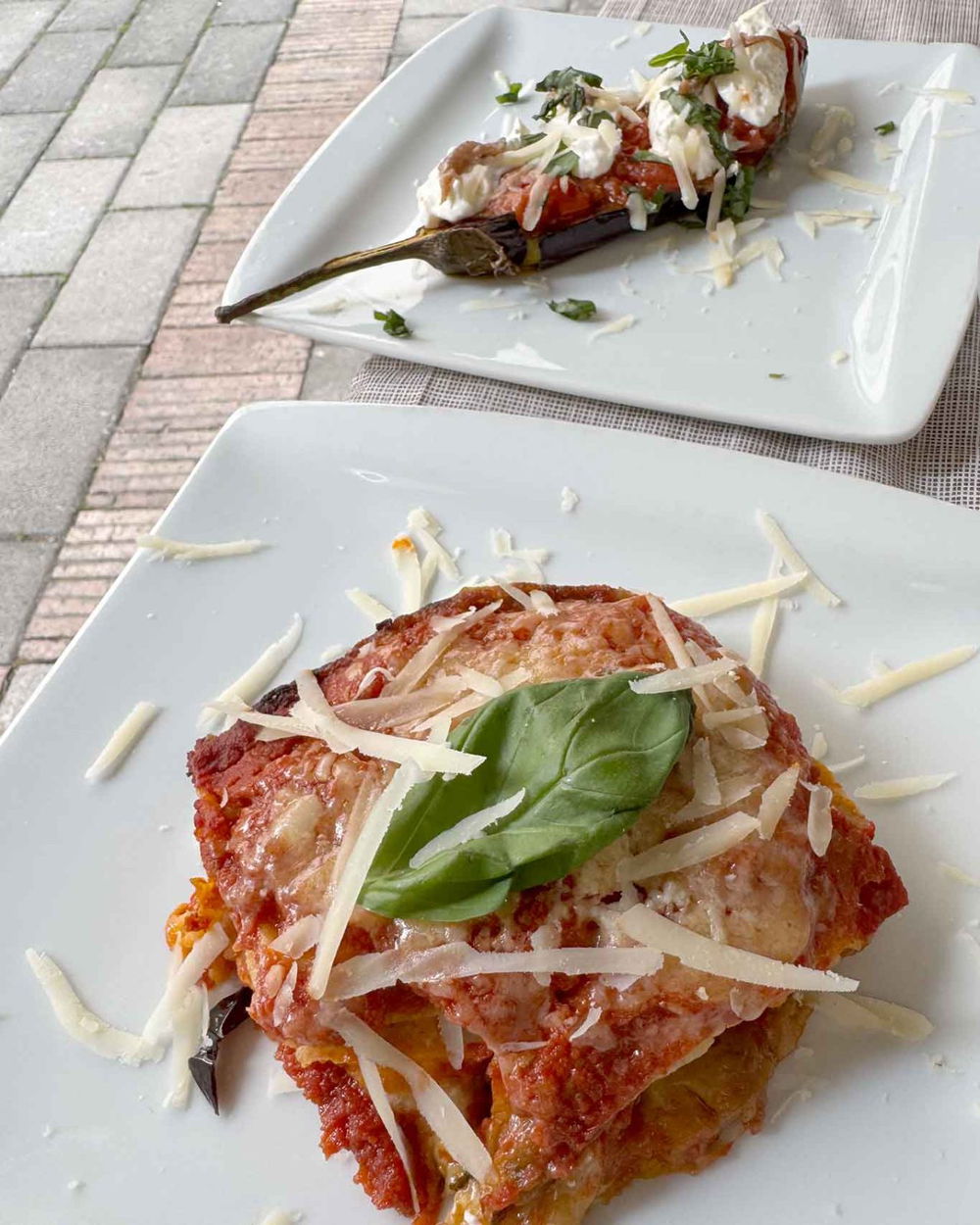 la parmigiana dell'osteria Resilienza a Salerno 