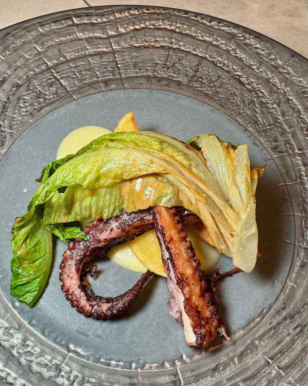 il polpo arrosto del ristorante di pesce Livello 1 a Roma Eur
