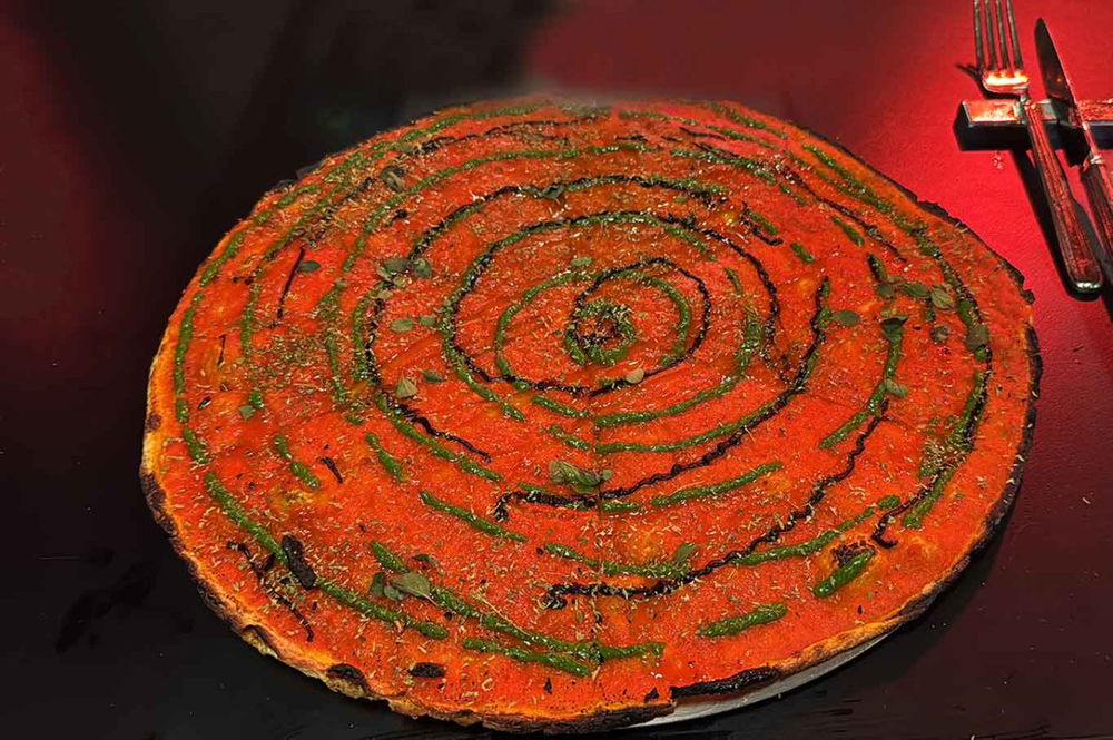 la Marinara in verde della pizzeria Futura Romana di Luca Pezzetta a Milano