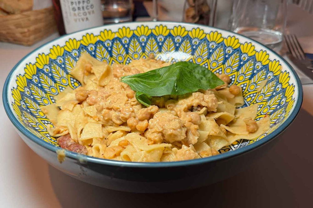 lagane e ceci all'Osteria Materia a Capriglia di Pellezzano vicino Salerno