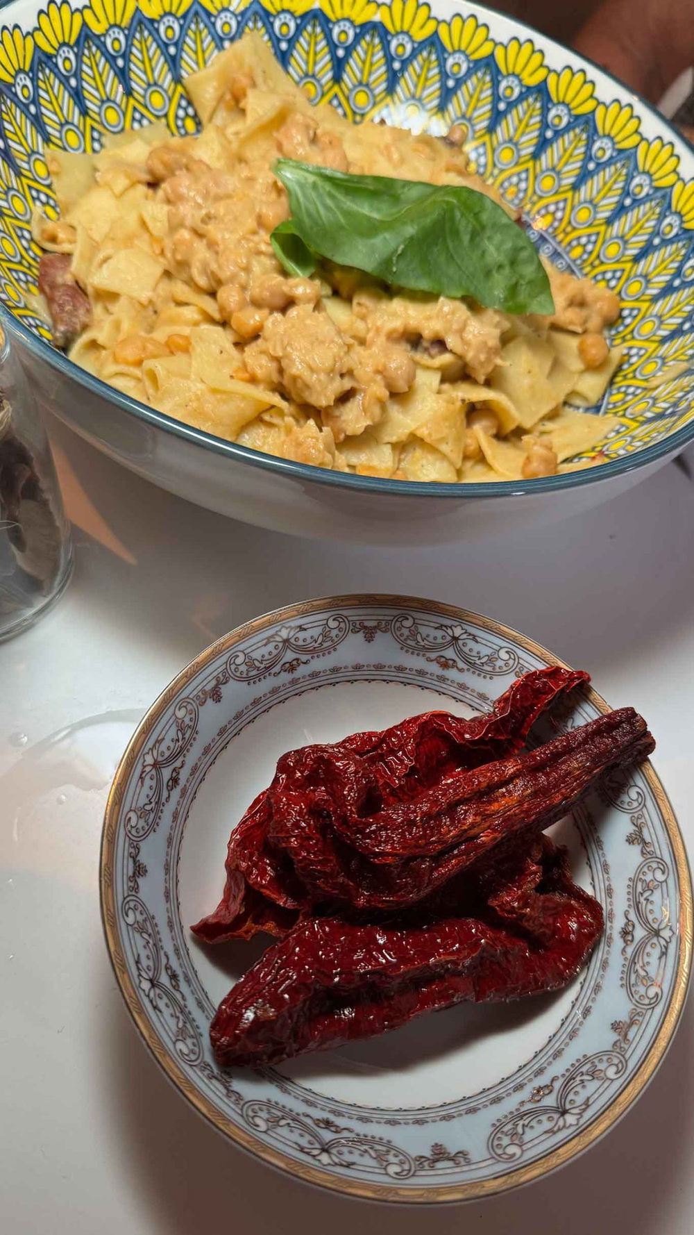 lagane, ceci e peperone crusco all'Osteria Materia a Capriglia di Pellezzano vicino Salerno