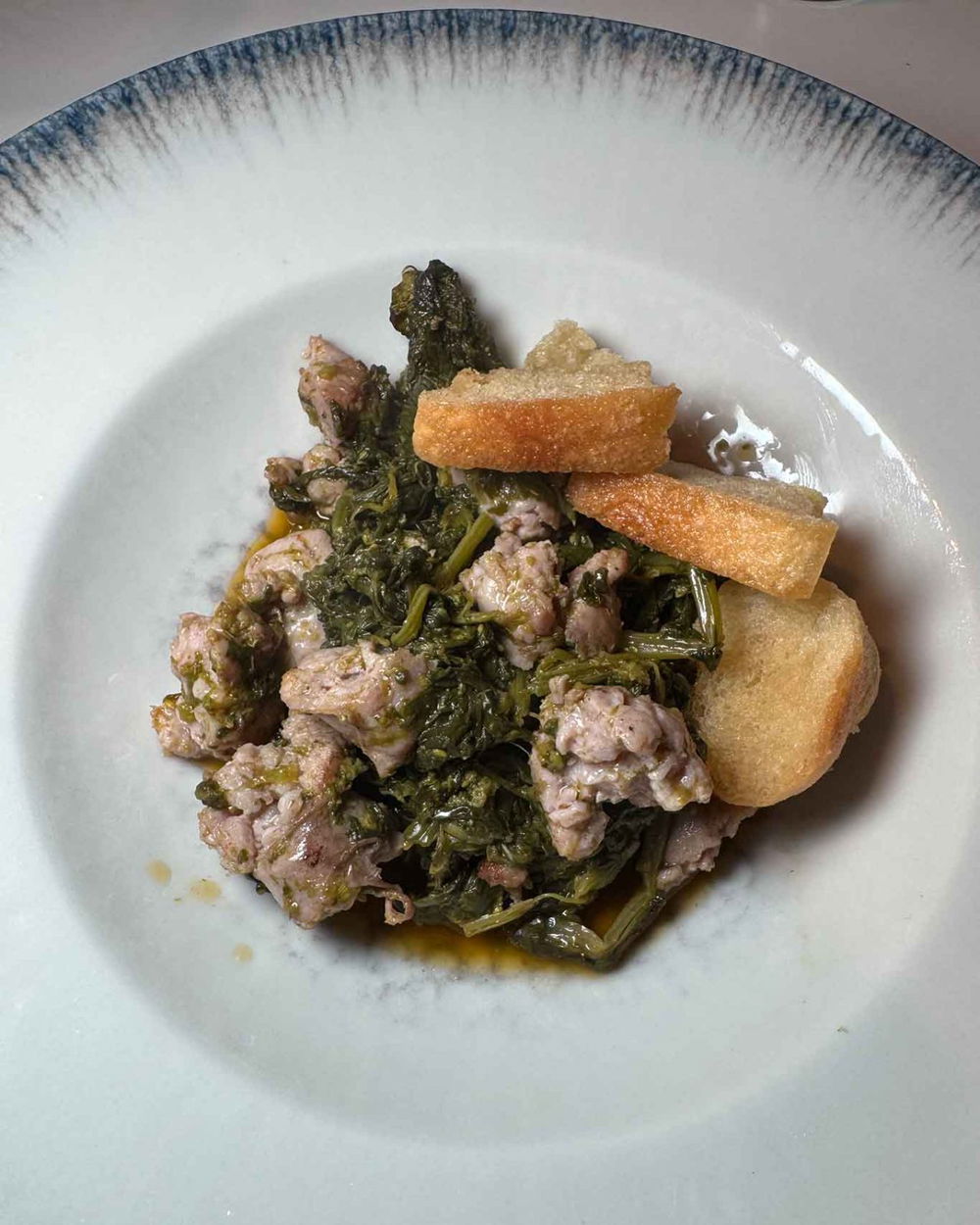 salsiccia e friarielli dell'Osteria Materia a Capriglia di Pellezzano vicino Salerno