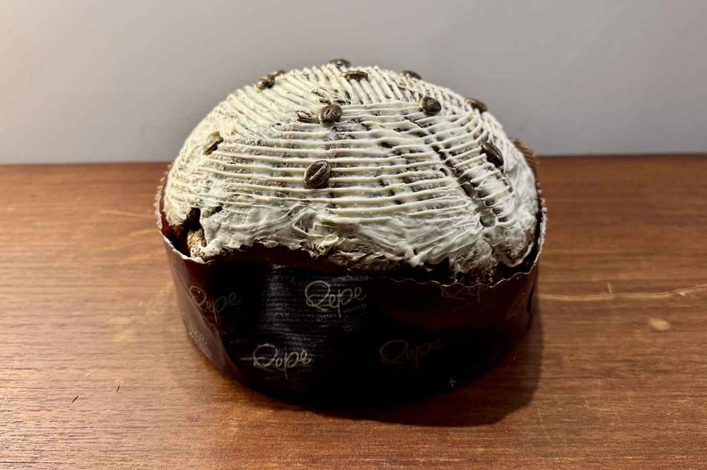 panettone creativo artigianale 2025 caffè, albicocca e cioccolato bianco di Pepe Mastro Dolciere