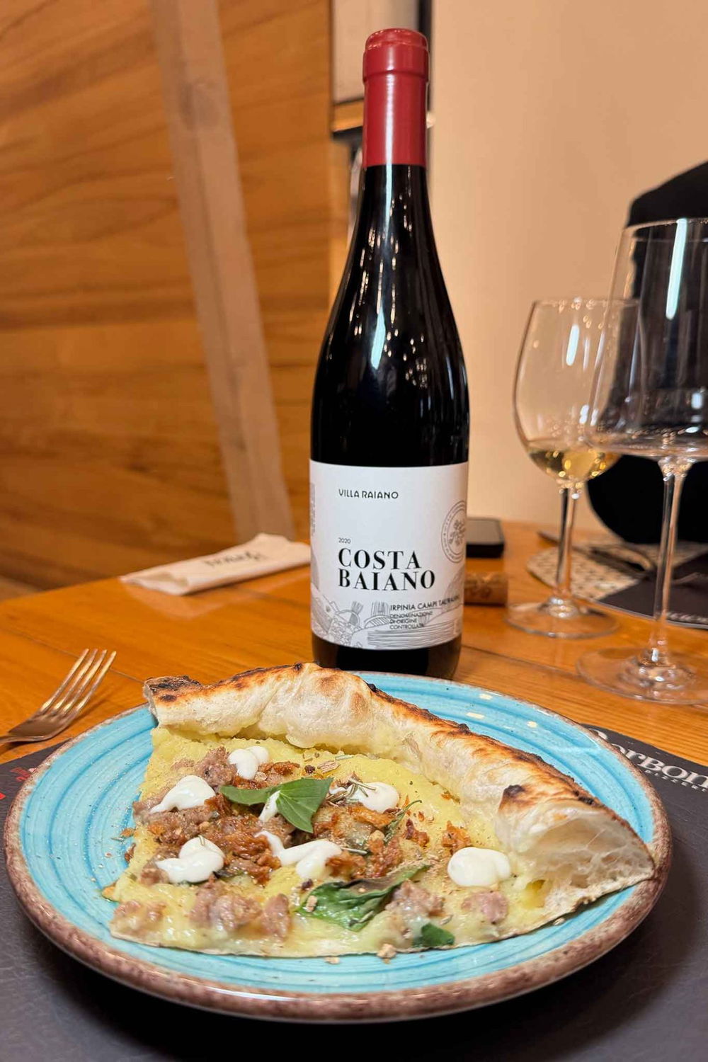 la pizza Patanera della pizzeria I Borboni a Pontecagnano