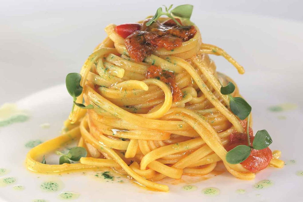 linguine ai ricci di mare del ristorante Il Mestolo a Siena 