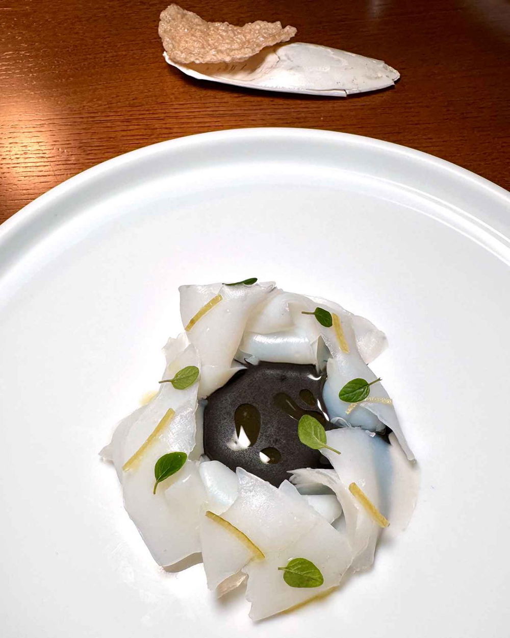 il carpaccio di seppia del ristorante Suscettibile a Salerno