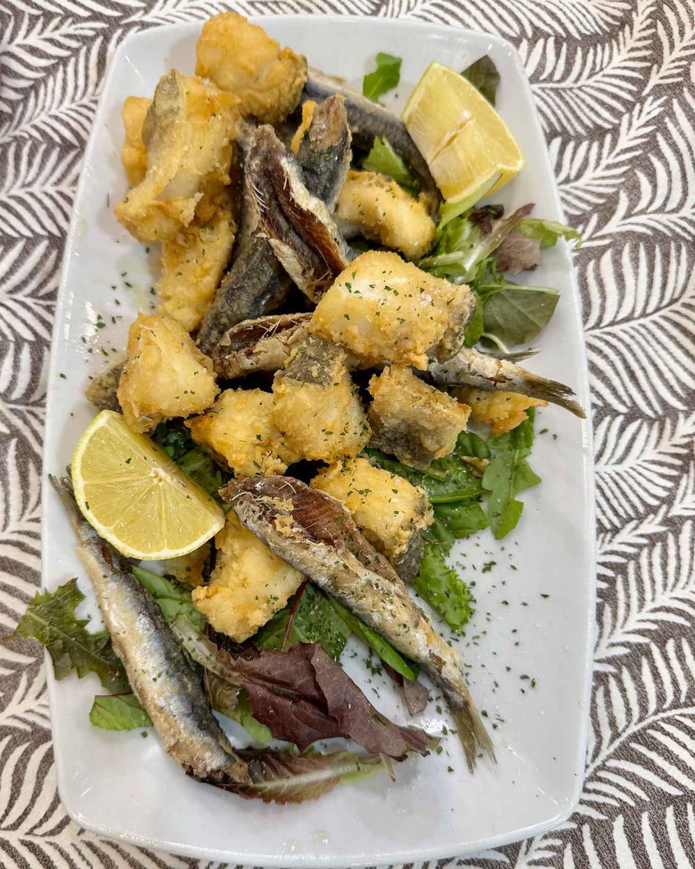 il baccalà fritto della trattoria Zoppicone a Somma Vesuviana 
