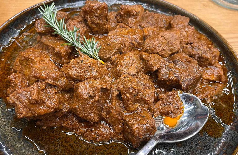 lo spezzatino di cinghiale dell'Agriturismo Parco delle Querce a Valentano