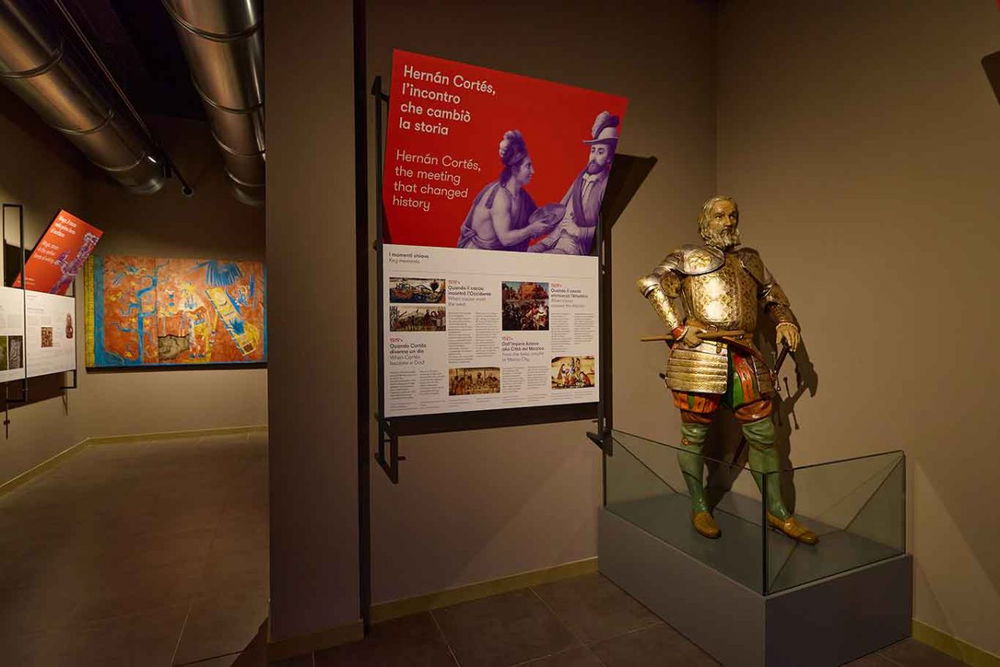 Hérnan Cortés nel museo della Città del Cioccolato