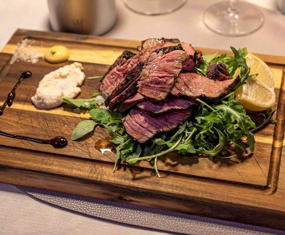 la tagliata della Trattoria Panoramica Sarroc a Vignale Monferrato