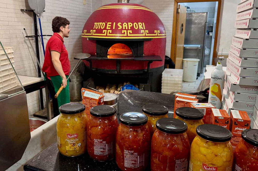il forno della pizzeria Totò e i Sapori ad Acerra