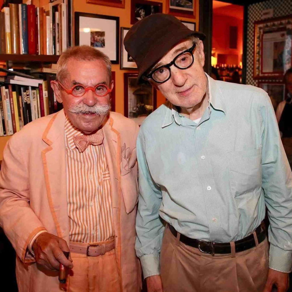Italo Manca alla Libera con Woody Allen. Foto Andrea Cherchi