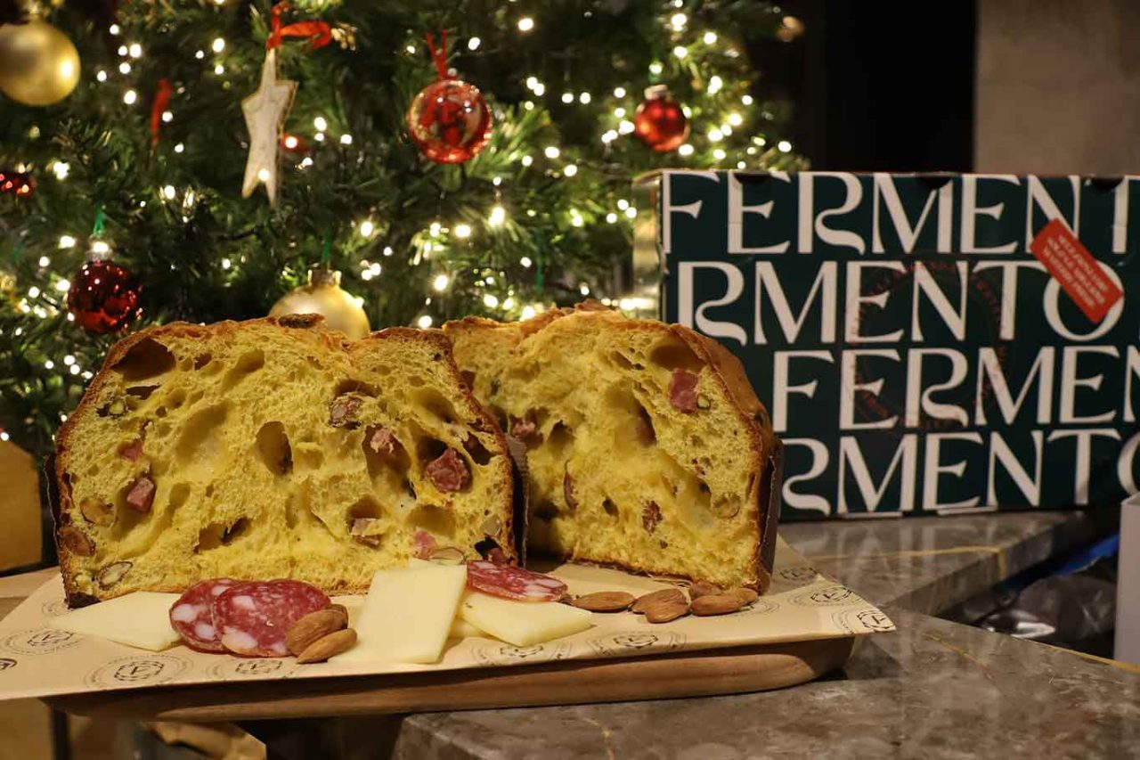 il panettone salato del Natale 2025 della pizzeria in Sicilia