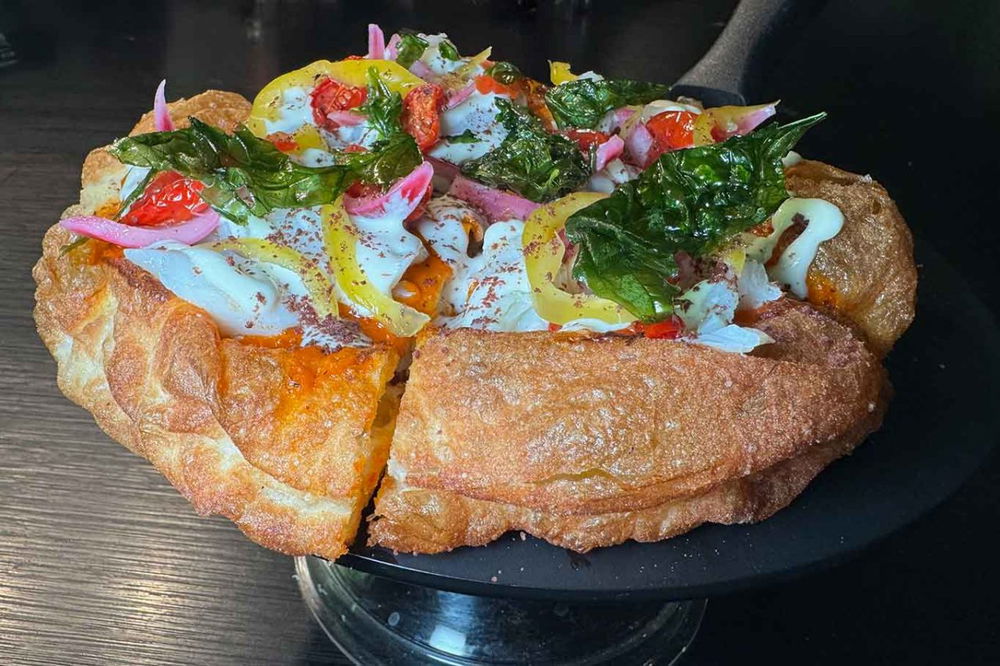 la montanara in doppia cottura Baccalarè di Salvatore Lioniello nella Finale del Campionato della Pizza 2025