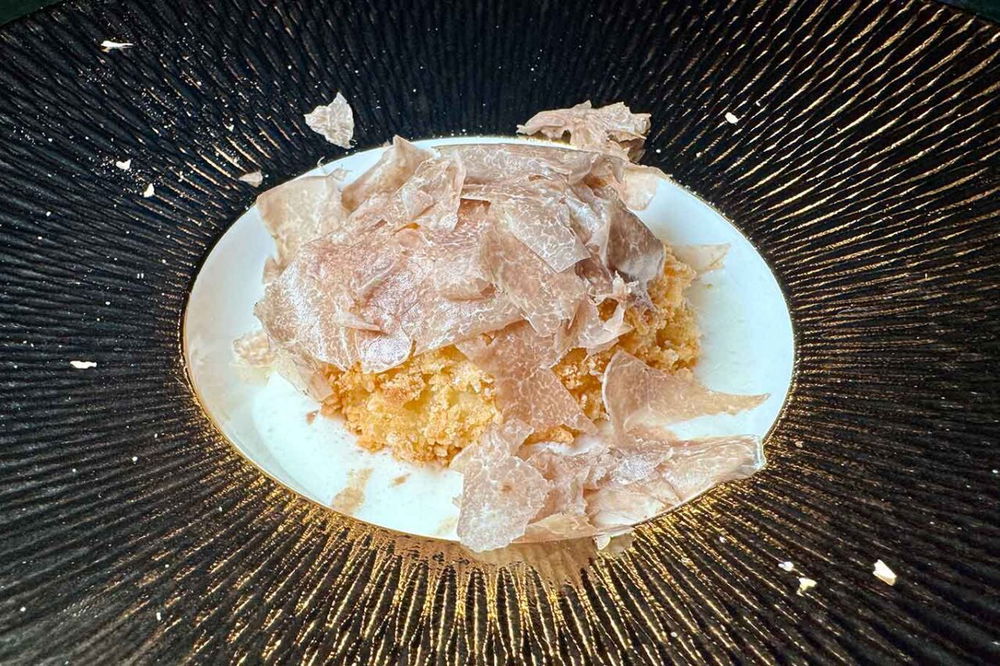 l'uovo al tartufo del ristorante Gioia Cucina di Terra a Salerno