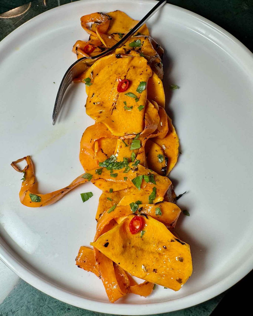 la zucca arrosto del ristorante Gioia Cucina di Terra a Salerno