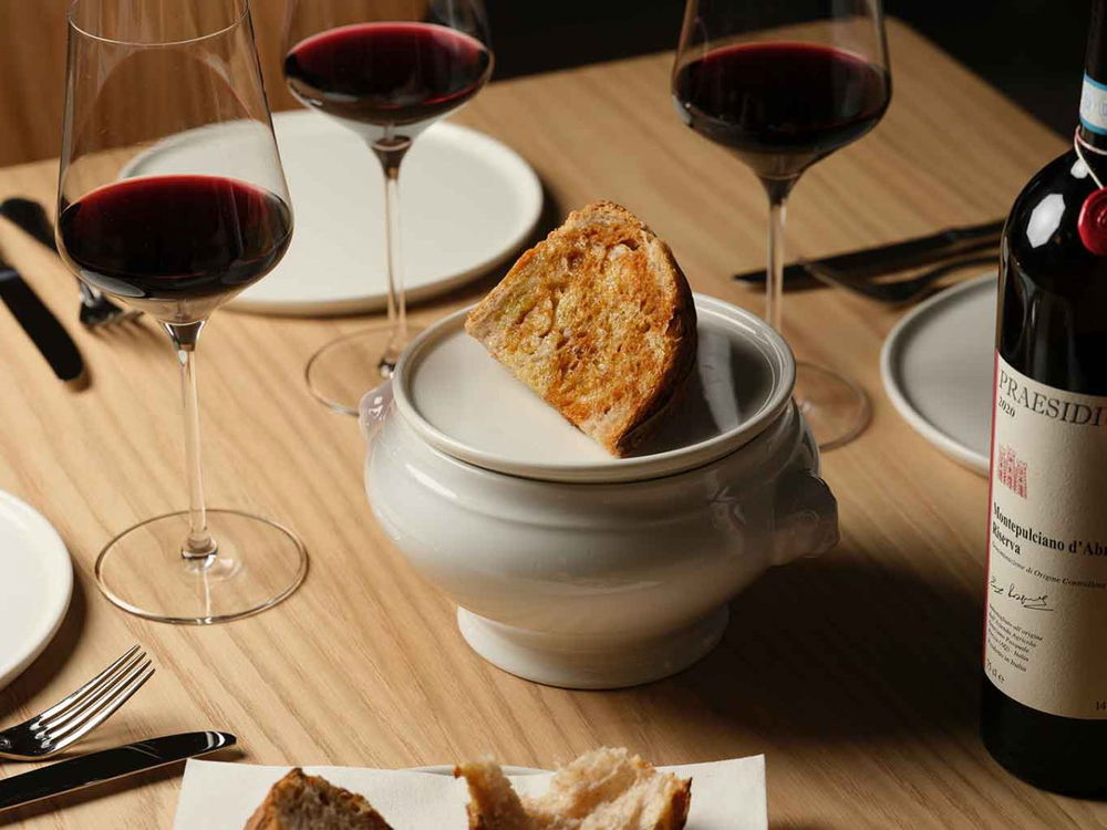 il pane della trattoria Stecca a Roma Garbatella