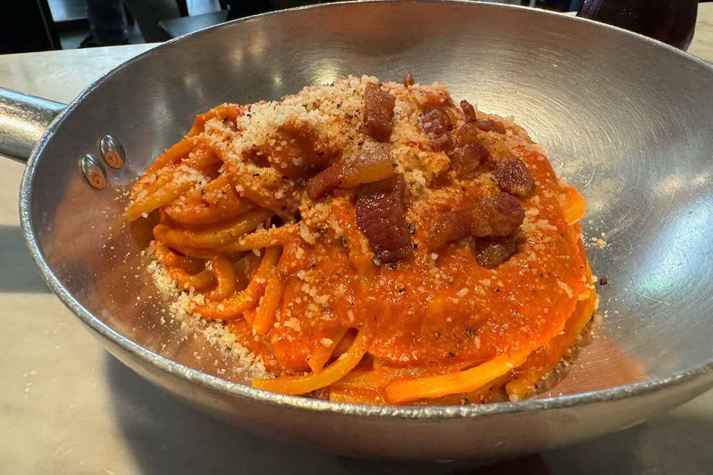 l'amatriciana della spaghetteria Al Dente a Salerno 