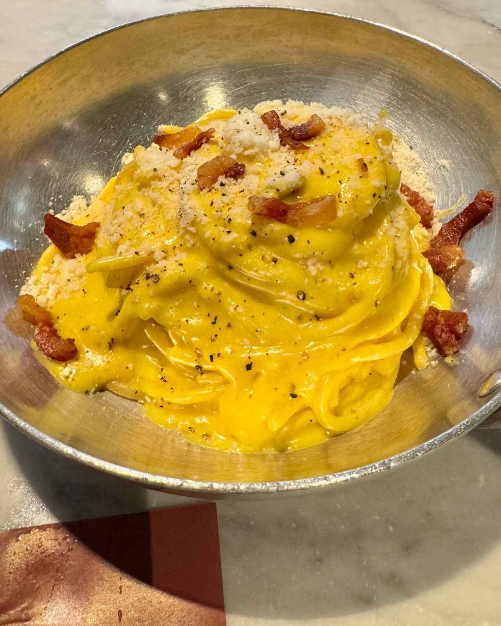 la carbonara della spaghetteria Al Dente a Salerno 