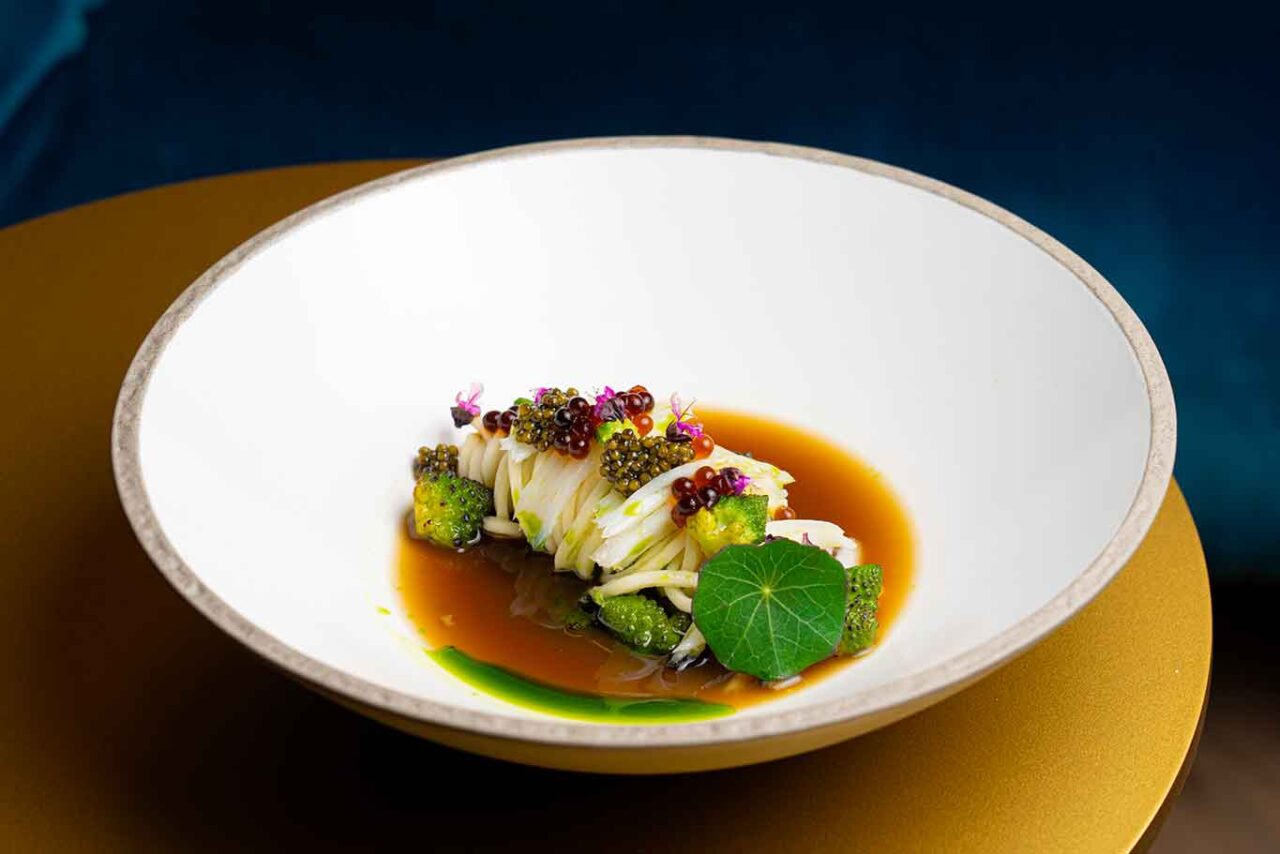 ramen broccolo e arzilla di Oro Bistrot a Roma ai Fori Imperiali