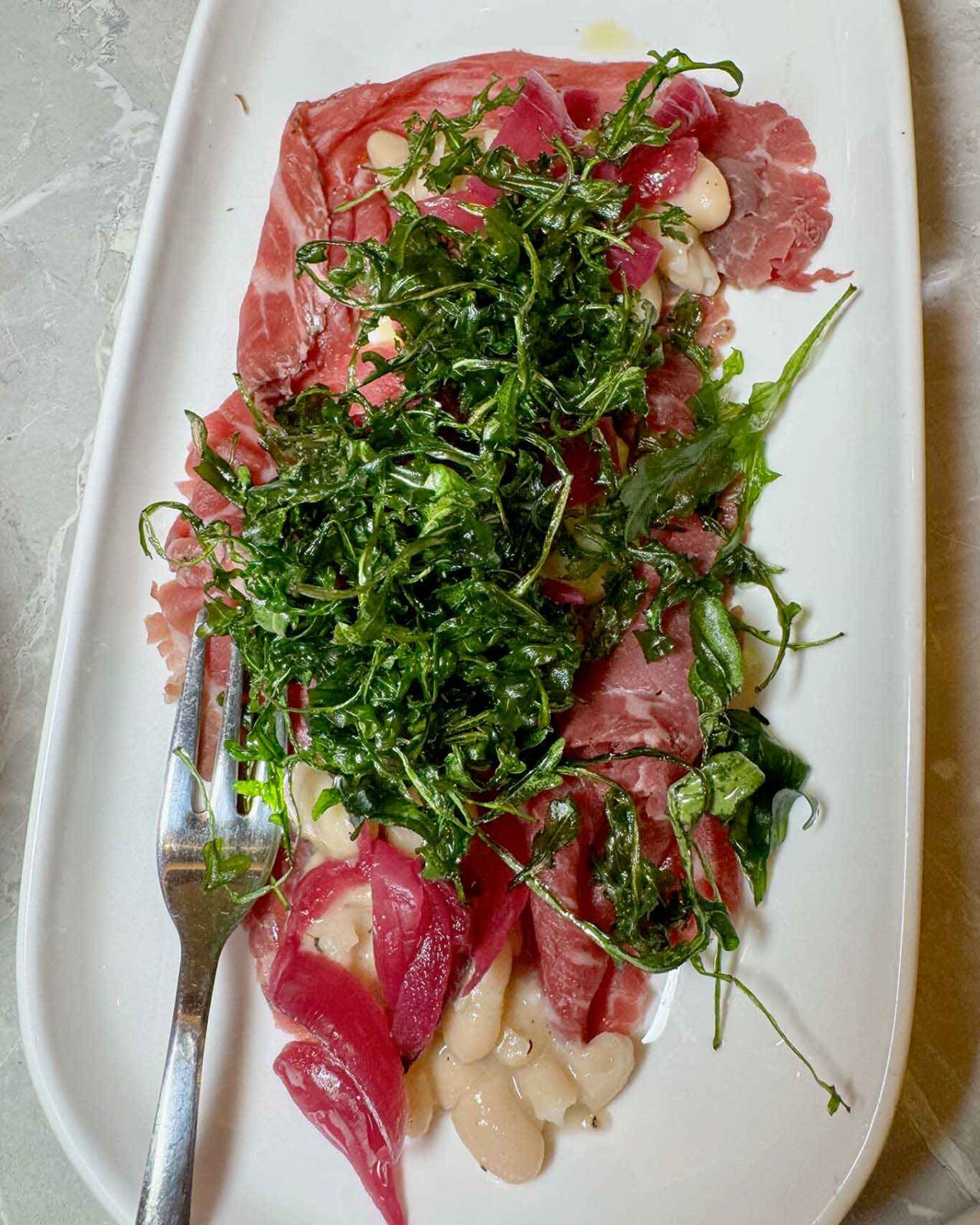 carpaccio di wagyu dell'Osteria Campo a Roma Prati 