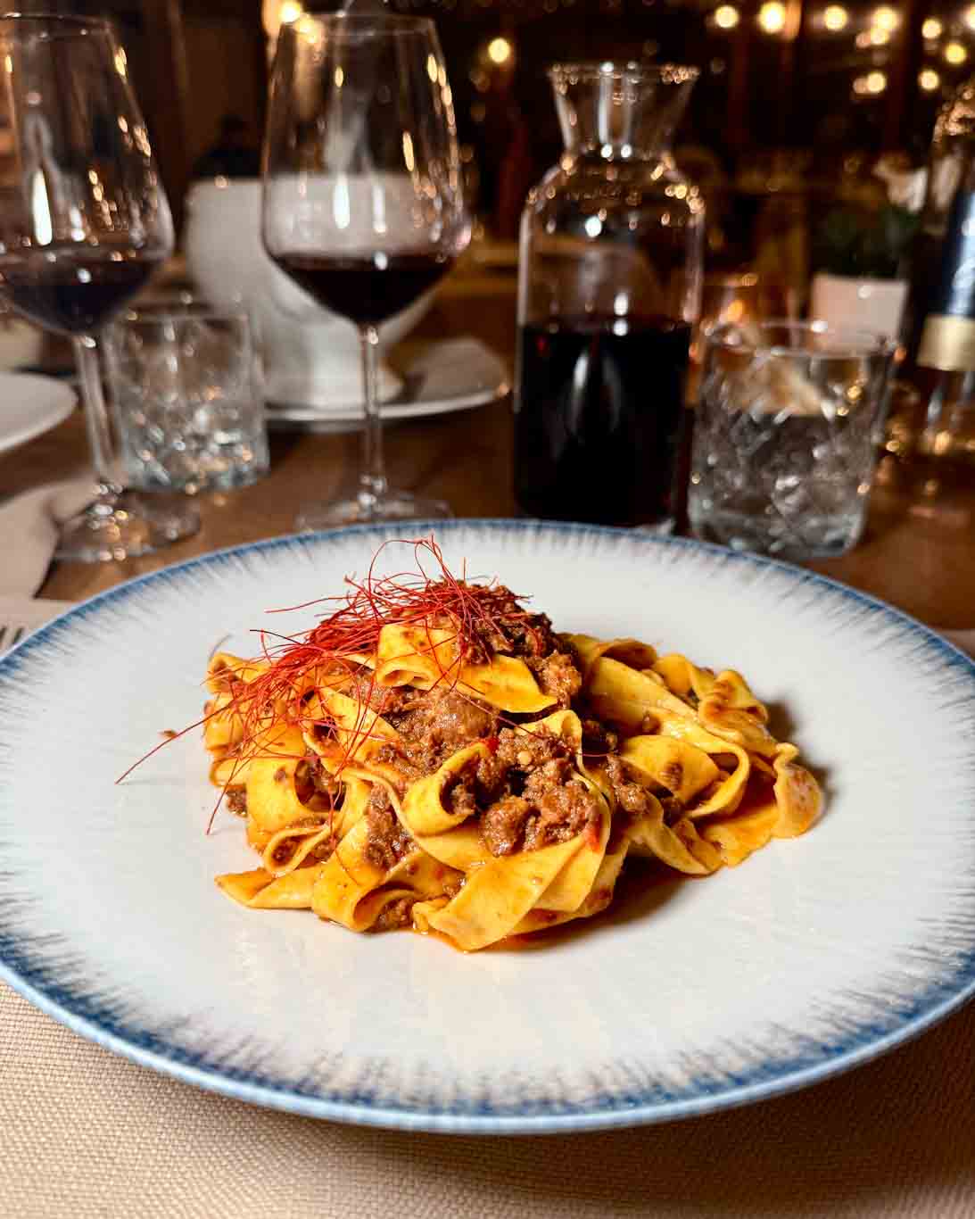 Tagliatelle dello stallone del ristorante Due Ponti a Cesenatico 
