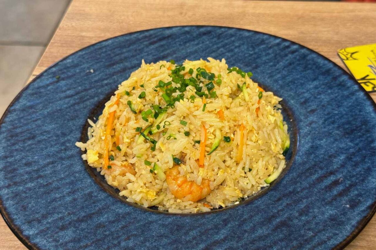 riso saltato gamberi