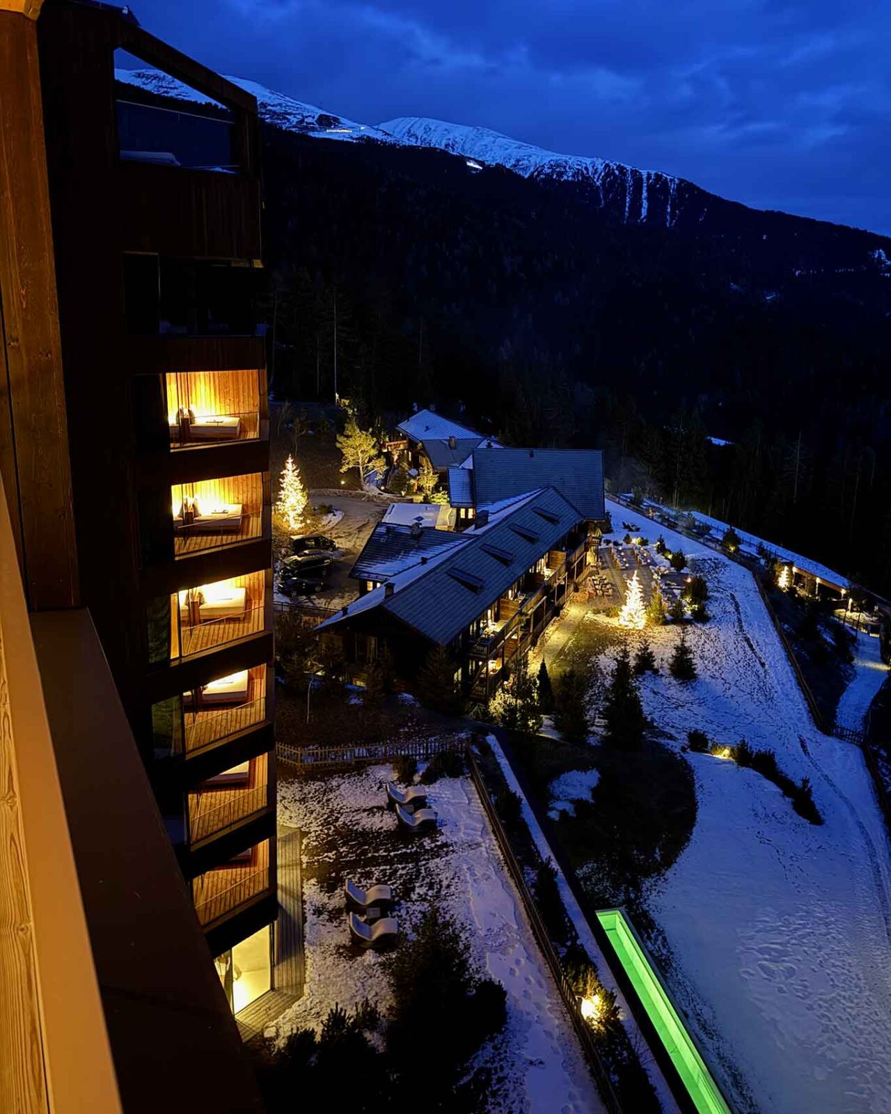 Una delle 3 torri dell'Hotel Forestis Dolomites a Bressanone