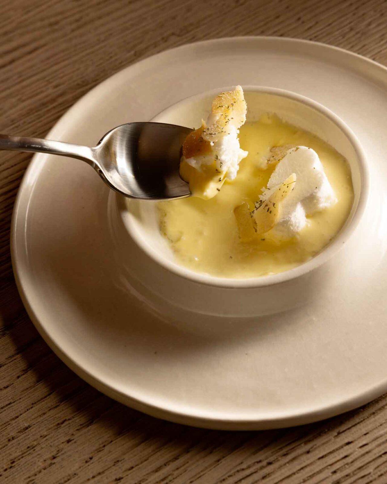 ile flottante del ristorante Nomos Ante a Roma