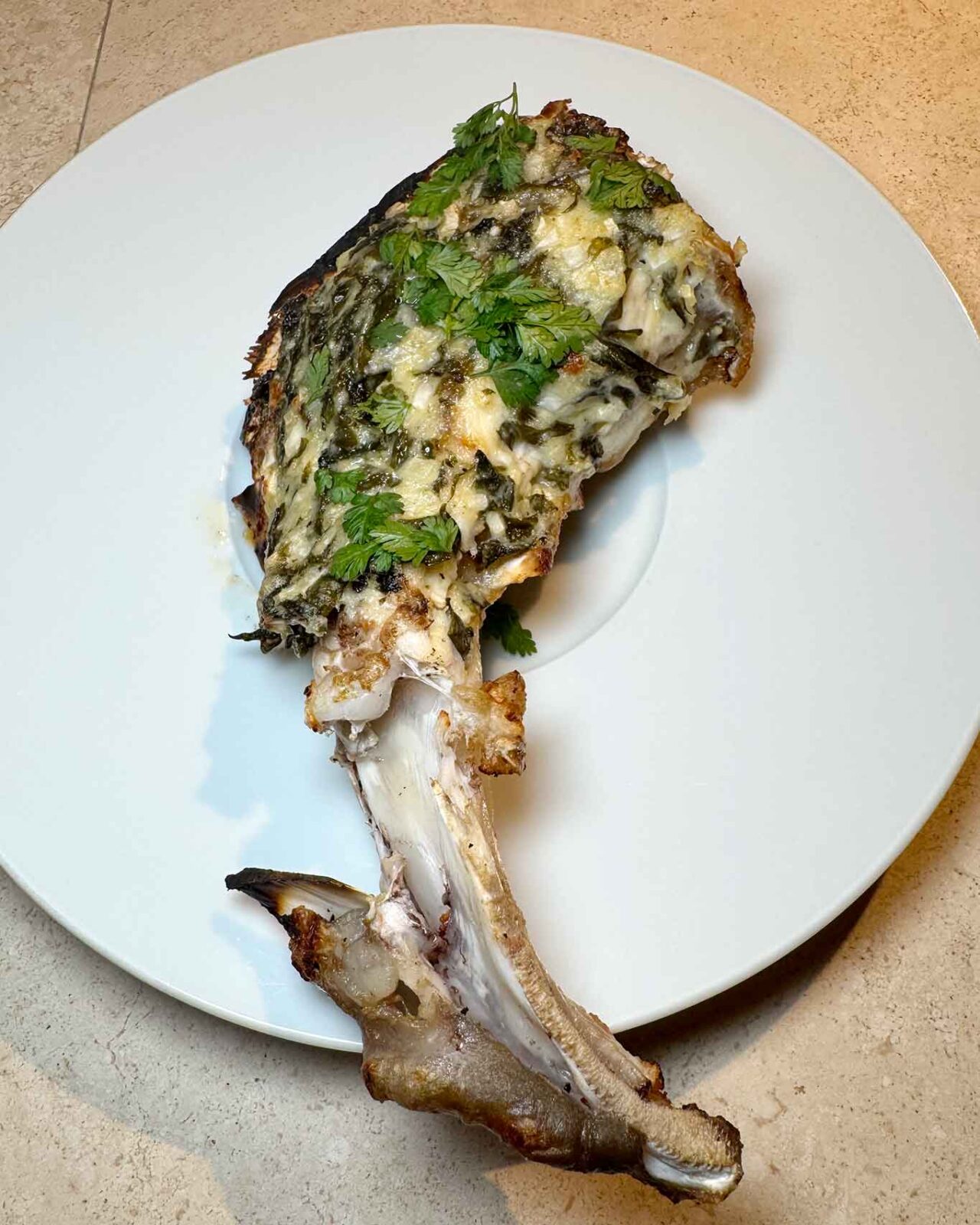 il collare della spigola del ristorante Da Lucio a Rimini