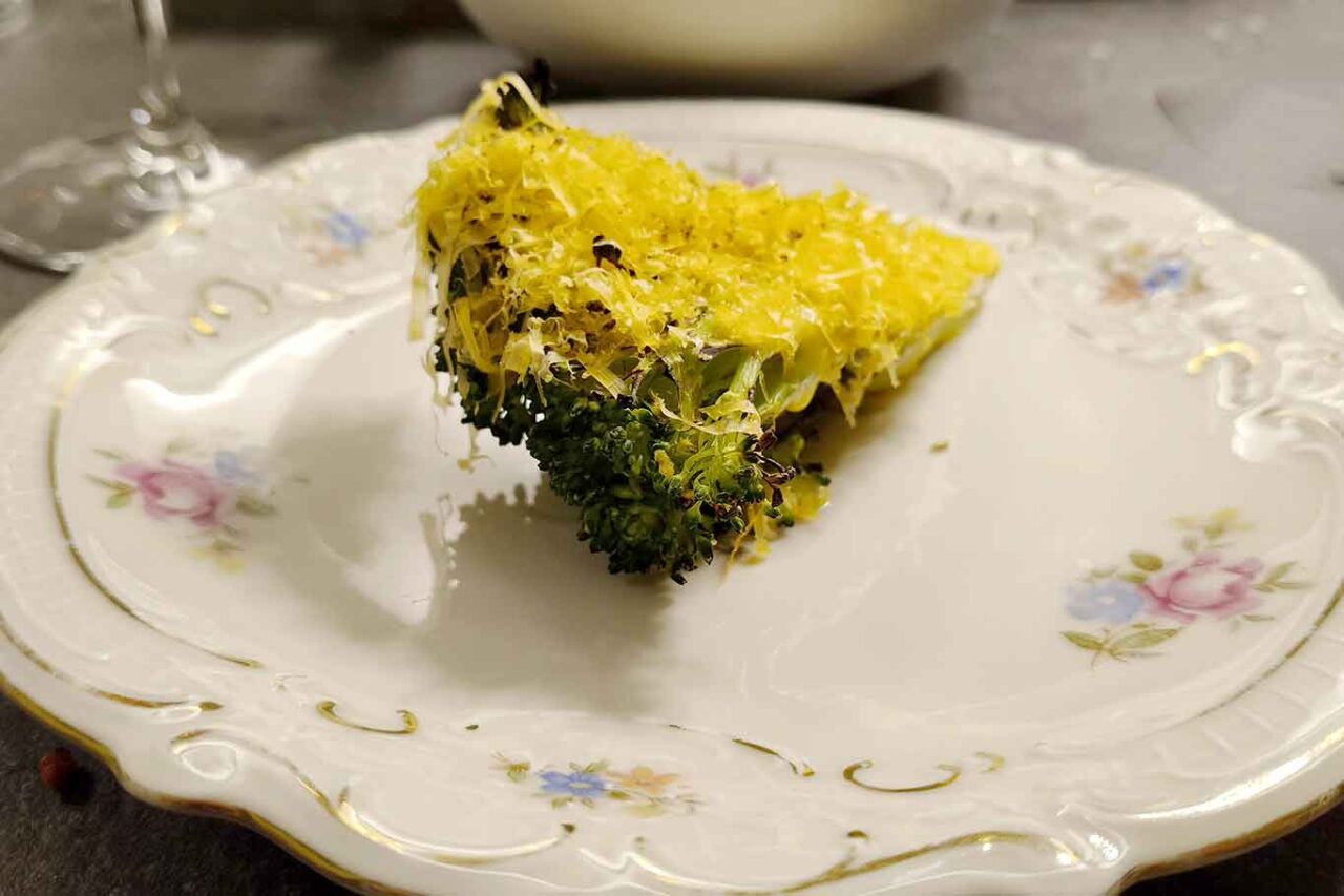 il broccolo alla brace del ristorante Luna by Faro a Roma 