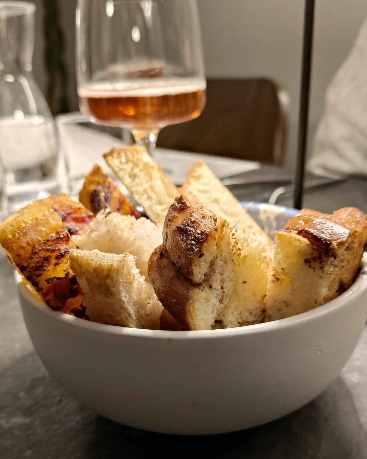 la focaccia del ristorante Luna by Faro a Roma 