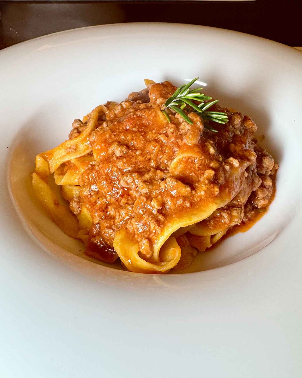 le tagliatelle al ragù dell'Ossteria! a Savignano sul Rubicone 