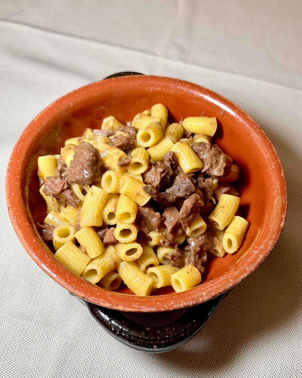 maccheroncini con somarino dell'Osteria Numero 2 a San Giorgio Bigarello vicino Mantova