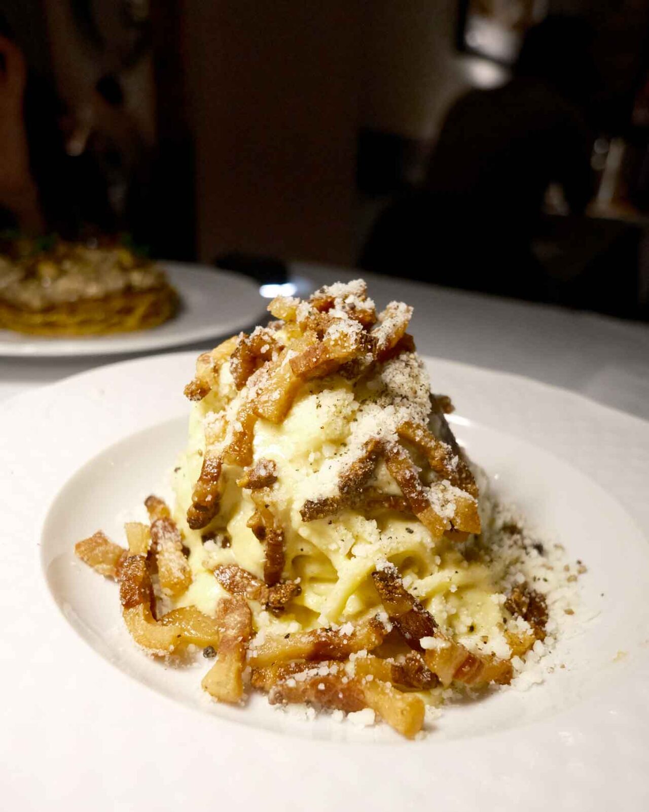 la carbonara della Taverna Flavia a Roma