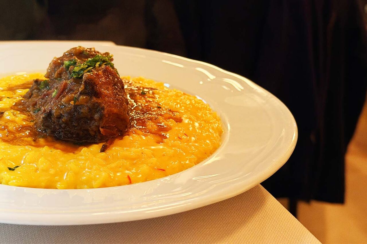Il risotto della Trattoria Bela Tusa a Milano