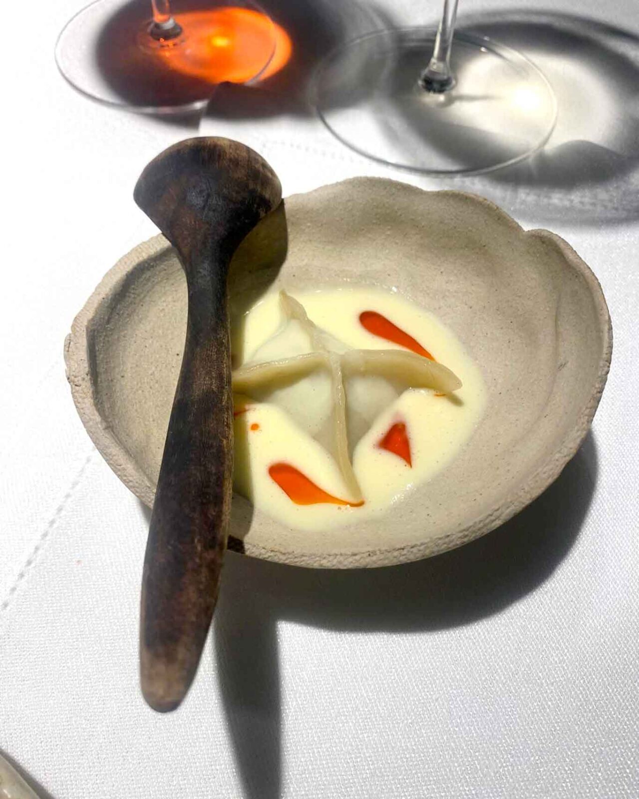 raviolo turco con scorfano del ristorante Acquolina a Roma