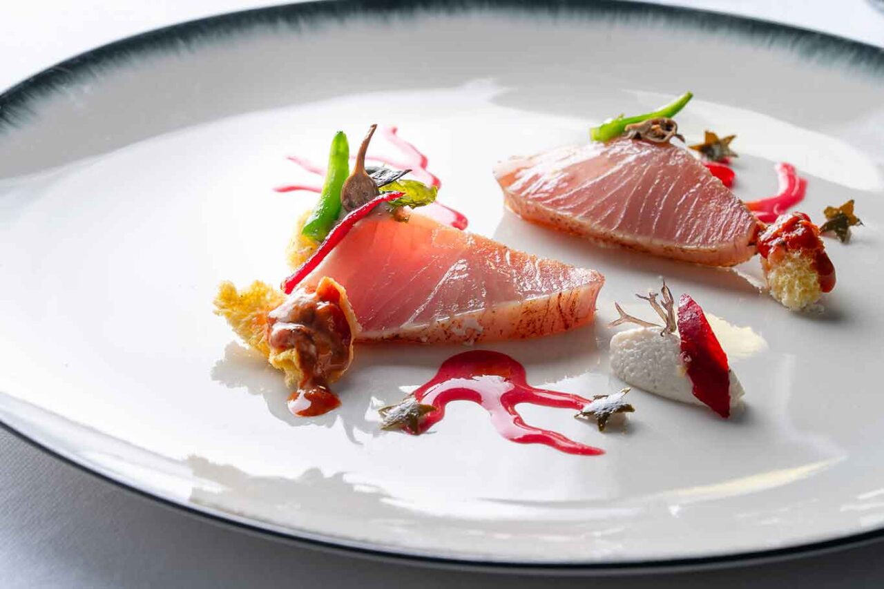 la ricciola del ristorante Torre del Saracino a Vico Equense 