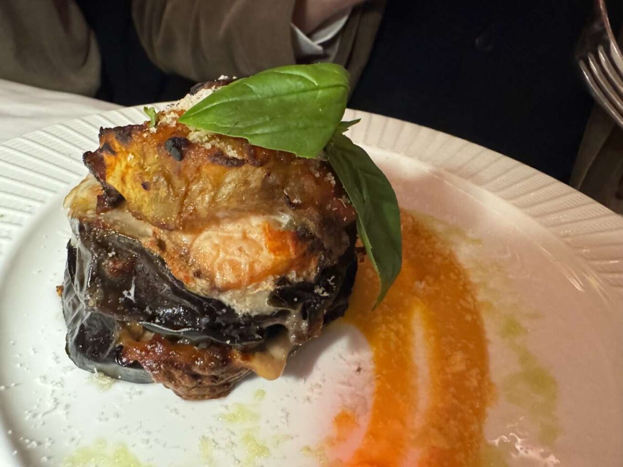 ristorante nabucco milano millefoglie melanzana salmone