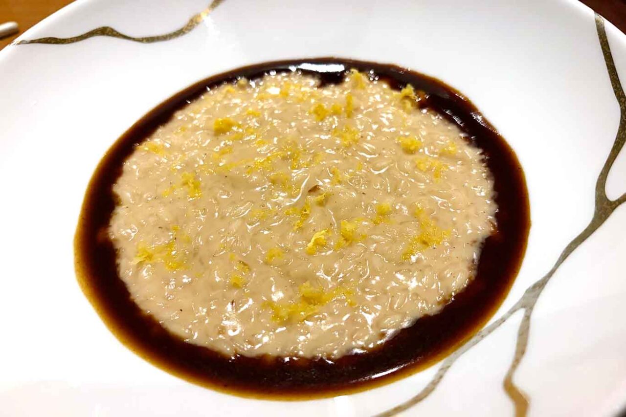 il riso Nino Bergese del ristorante Bur di Eugenio Boer a Milano