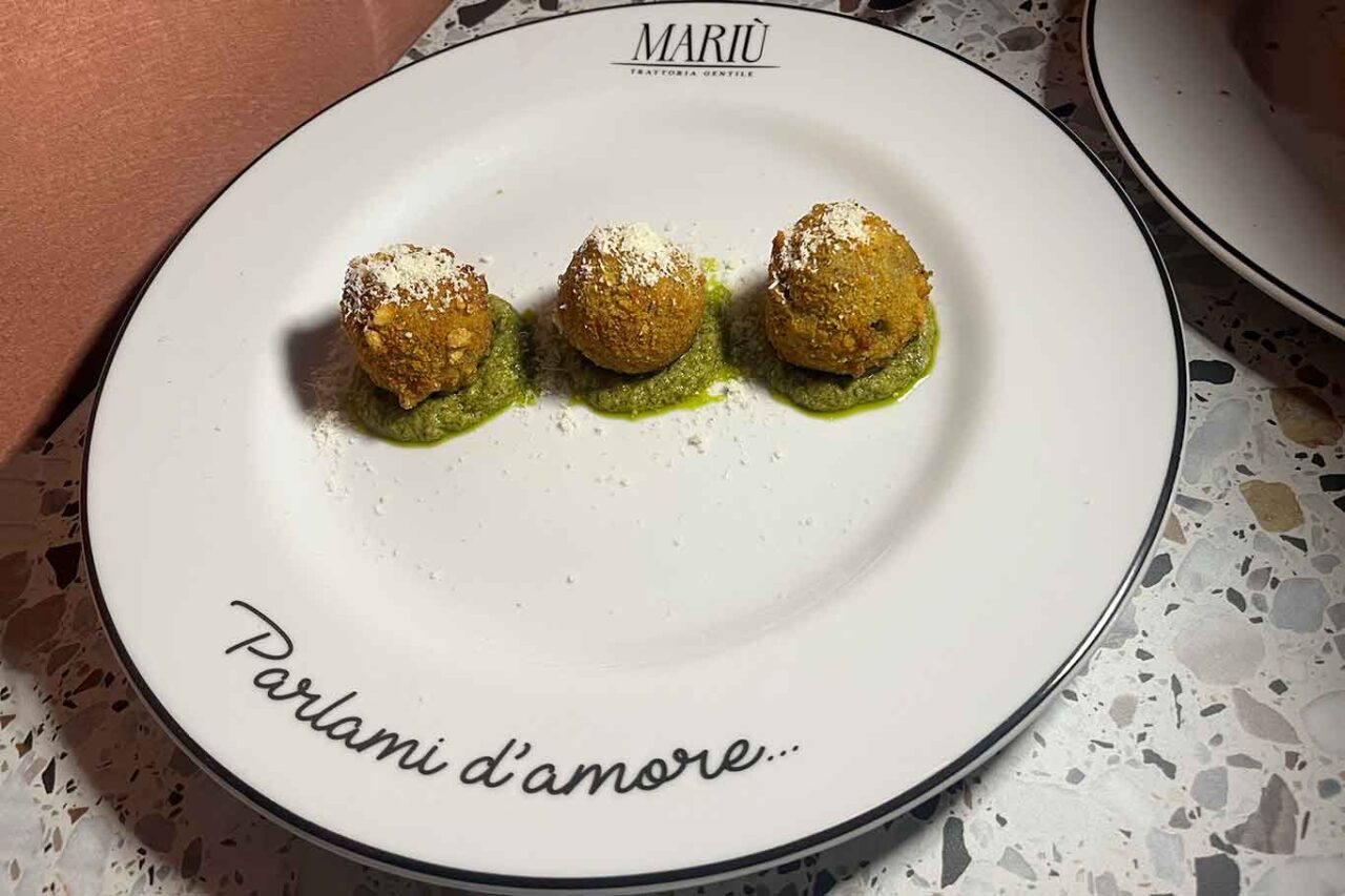 polpette di bollito di Mariù Trattoria Gentile a Roma Garbatella
